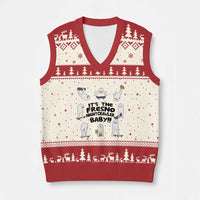 Its The Fresno Nightcrawler Baby V-Neck Knit Sweater Vest Funny Cryptid Skate Style Gift - Wonder Print Shop
