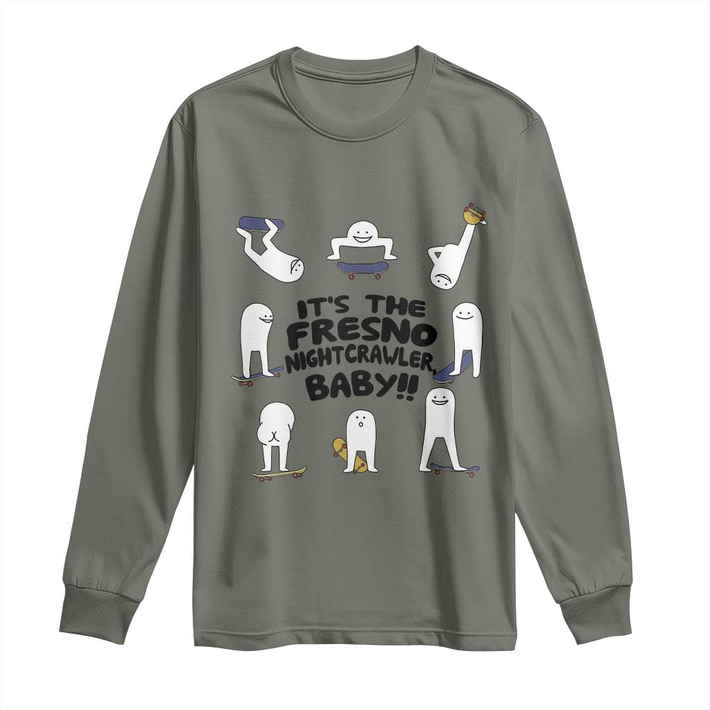 Its The Fresno Nightcrawler Baby Long Sleeve Shirt Funny Cryptid Skate Style Gift - Wonder Print Shop