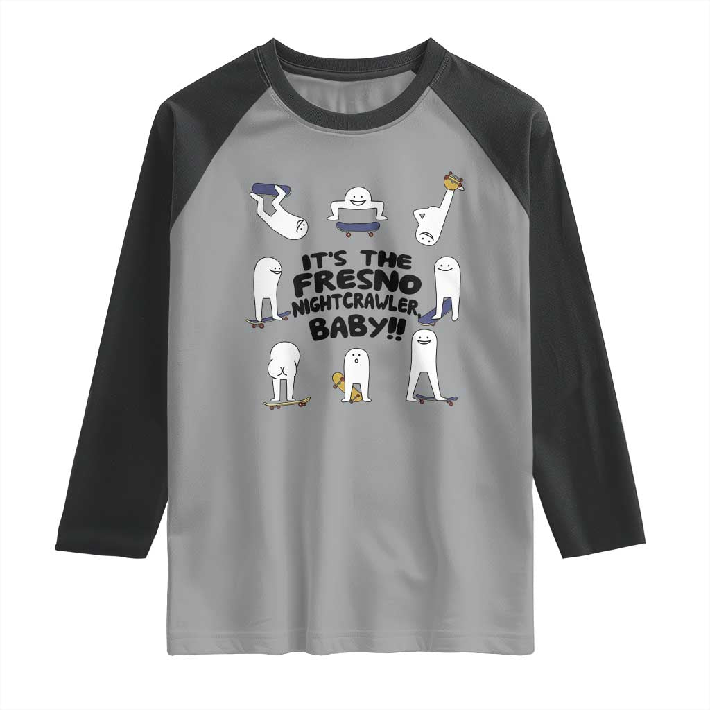Its The Fresno Nightcrawler Baby Raglan Shirt Funny Cryptid Skate Style Gift - Wonder Print Shop