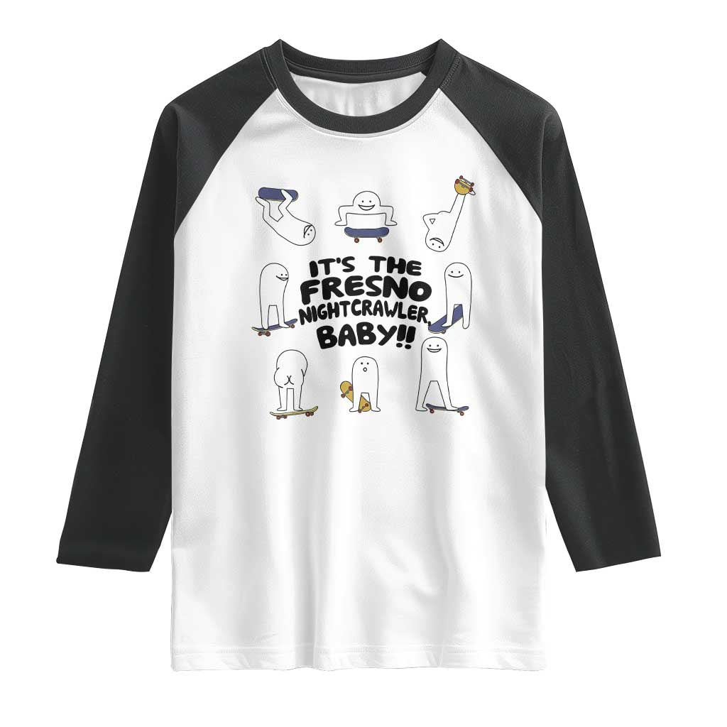Its The Fresno Nightcrawler Baby Raglan Shirt Funny Cryptid Skate Style Gift - Wonder Print Shop