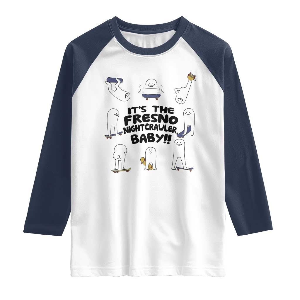 Its The Fresno Nightcrawler Baby Raglan Shirt Funny Cryptid Skate Style Gift - Wonder Print Shop