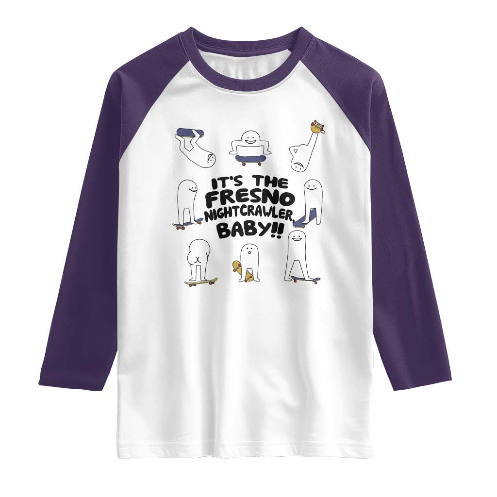 Its The Fresno Nightcrawler Baby Raglan Shirt Funny Cryptid Skate Style Gift - Wonder Print Shop