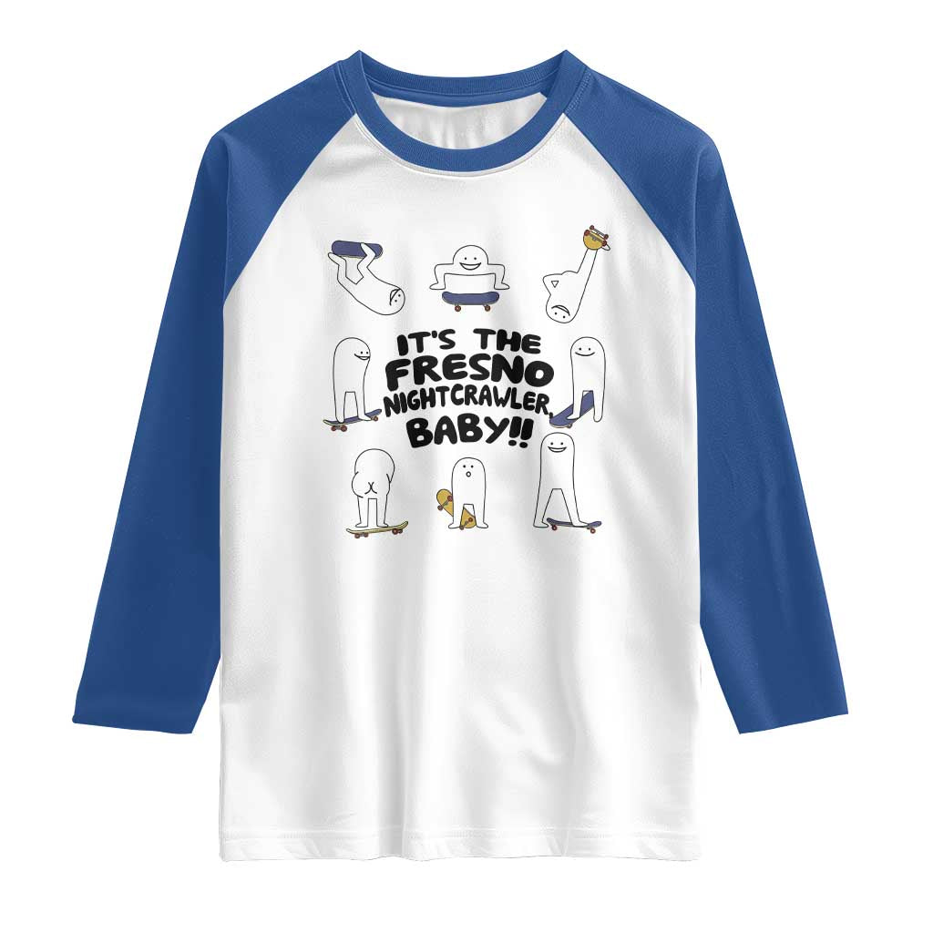 Its The Fresno Nightcrawler Baby Raglan Shirt Funny Cryptid Skate Style Gift - Wonder Print Shop