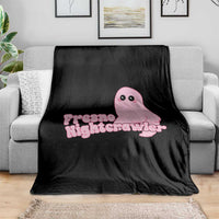 Pink Fresno Nightcrawler Throw Blanket Cryptidcore Aesthetic Gift For Girl - Wonder Print Shop