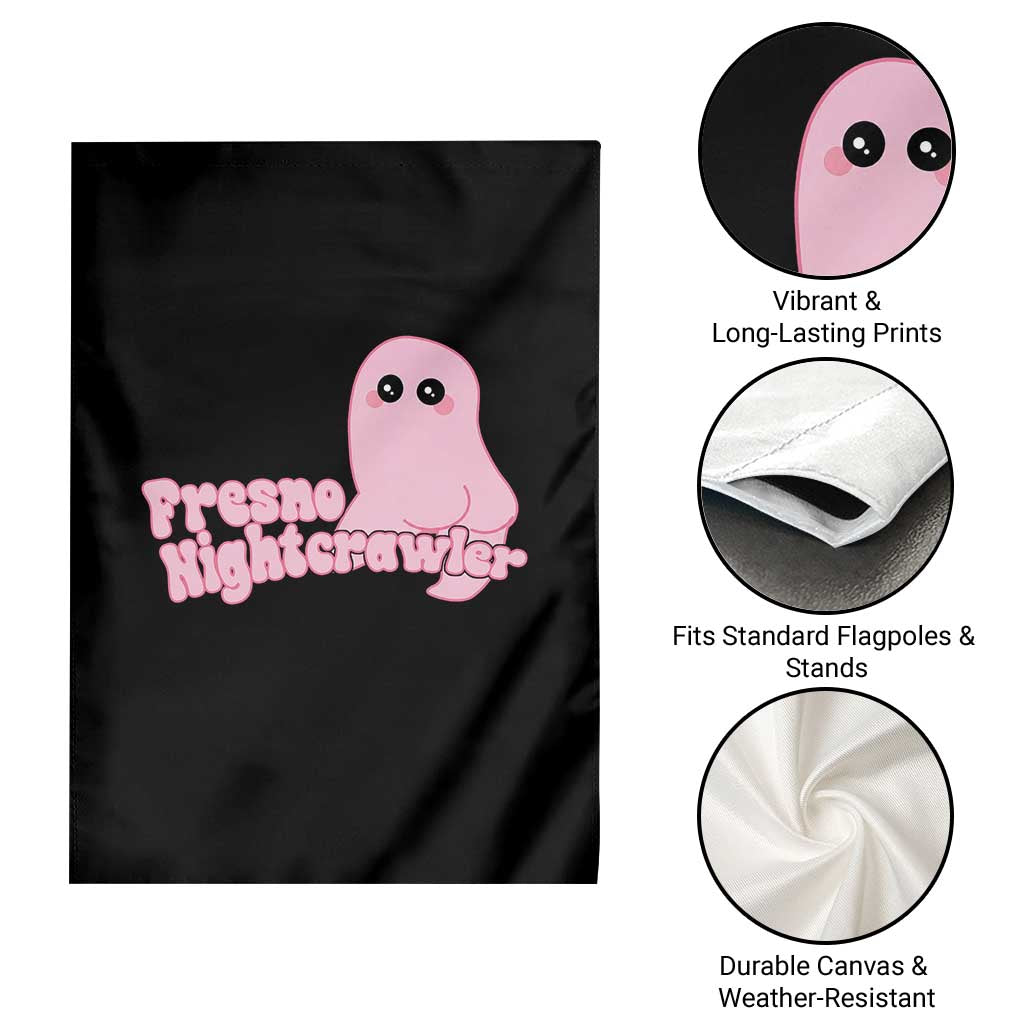 Pink Fresno Nightcrawler Garden Flag Cryptidcore Aesthetic Gift For Girl - Wonder Print Shop