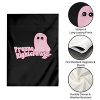 Pink Fresno Nightcrawler Garden Flag Cryptidcore Aesthetic Gift For Girl - Wonder Print Shop