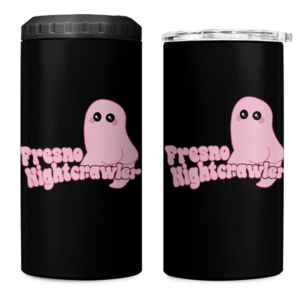 Pink Fresno Nightcrawler 4 in 1 Can Cooler Tumbler Cryptidcore Aesthetic Gift For Girl - Wonder Print Shop