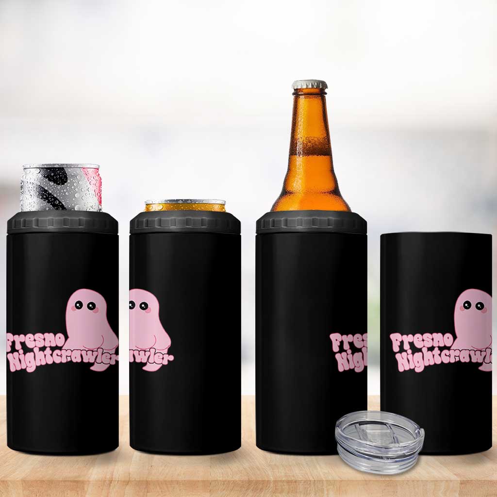 Pink Fresno Nightcrawler 4 in 1 Can Cooler Tumbler Cryptidcore Aesthetic Gift For Girl - Wonder Print Shop