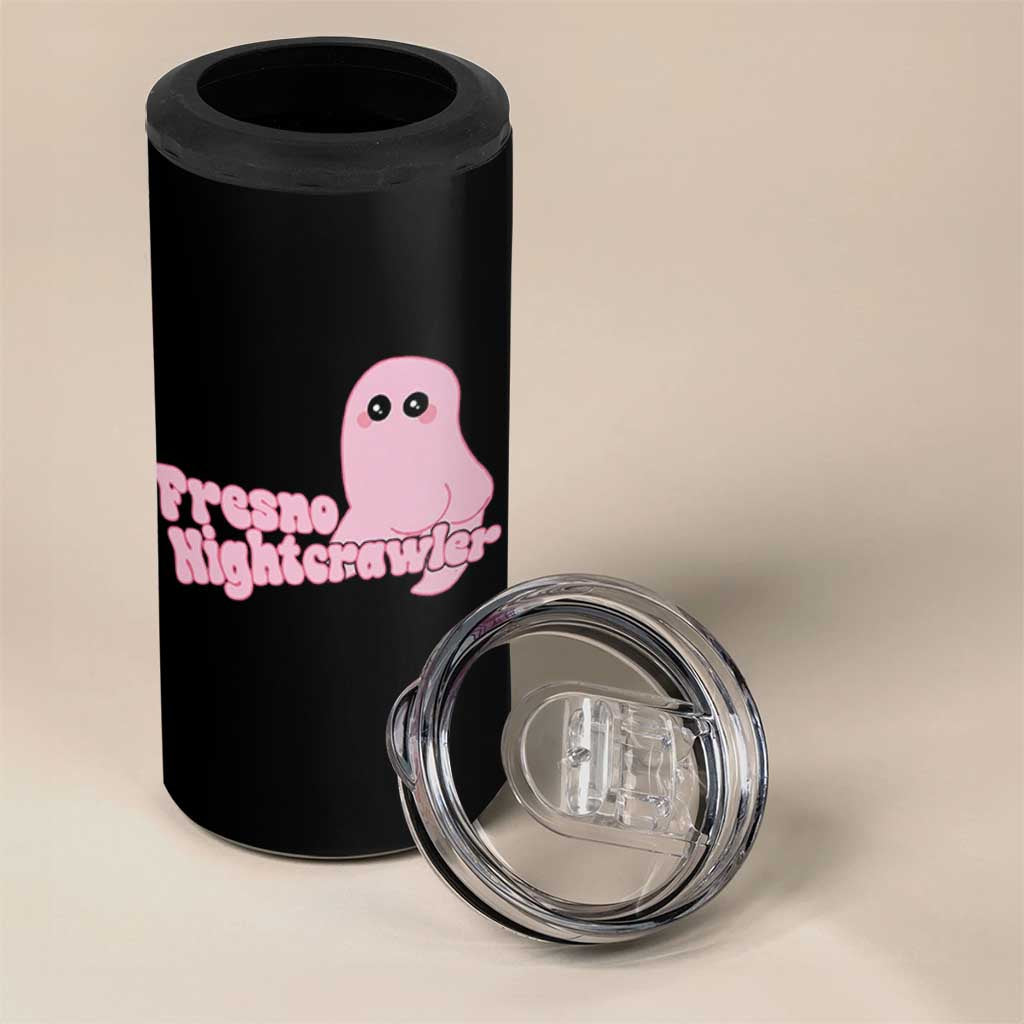 Pink Fresno Nightcrawler 4 in 1 Can Cooler Tumbler Cryptidcore Aesthetic Gift For Girl - Wonder Print Shop