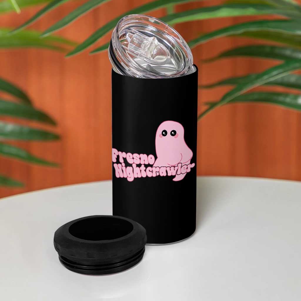 Pink Fresno Nightcrawler 4 in 1 Can Cooler Tumbler Cryptidcore Aesthetic Gift For Girl - Wonder Print Shop