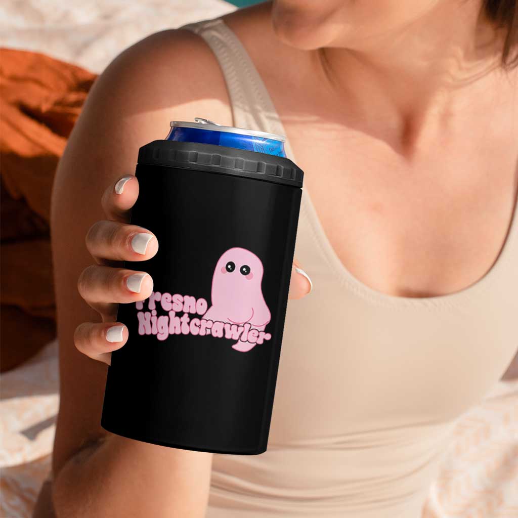 Pink Fresno Nightcrawler 4 in 1 Can Cooler Tumbler Cryptidcore Aesthetic Gift For Girl - Wonder Print Shop