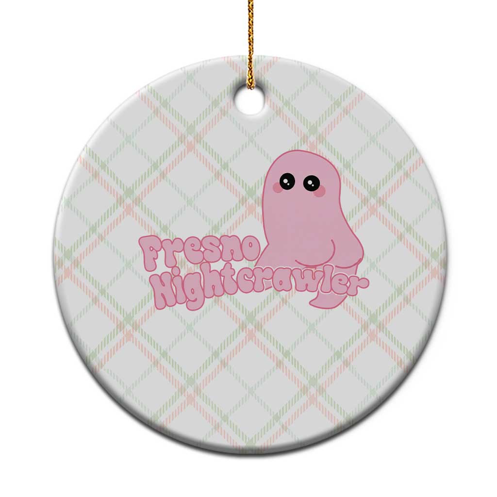 Pink Fresno Nightcrawler Ceramic Ornament Cryptidcore Aesthetic Gift For Girl - Wonder Print Shop