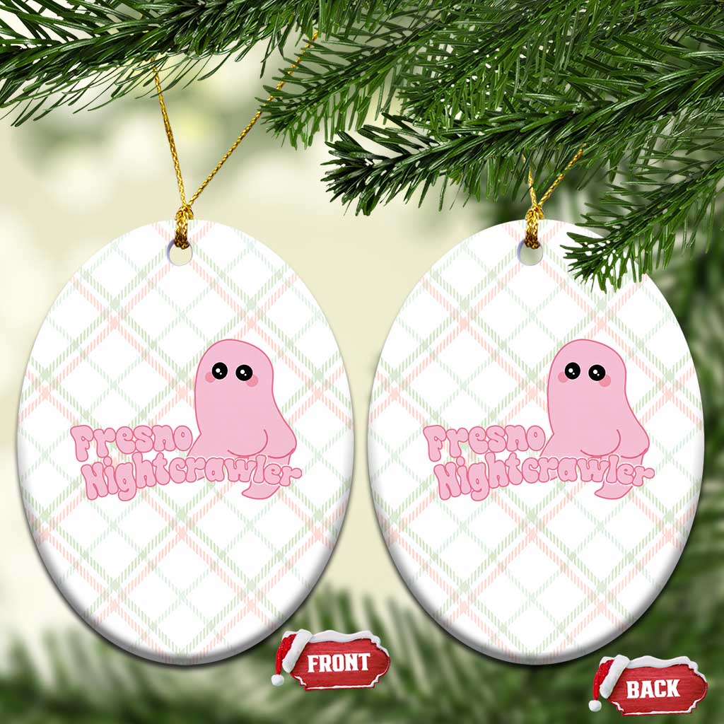 Pink Fresno Nightcrawler Ceramic Ornament Cryptidcore Aesthetic Gift For Girl - Wonder Print Shop