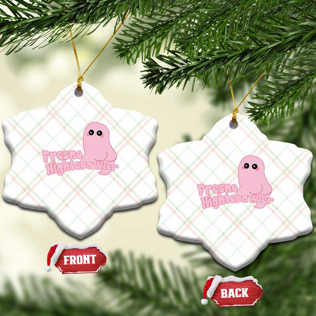 Pink Fresno Nightcrawler Ceramic Ornament Cryptidcore Aesthetic Gift For Girl - Wonder Print Shop