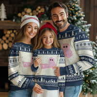Pink Fresno Nightcrawler Ugly Christmas Sweater Cryptidcore Aesthetic Gift For Girl - Wonder Print Shop