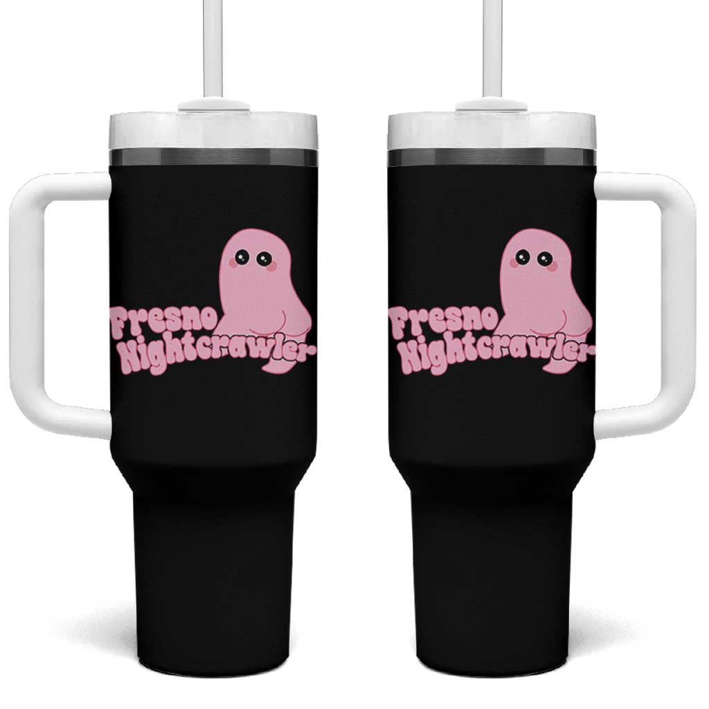 Pink Fresno Nightcrawler Tumbler With Handle Cryptidcore Aesthetic Gift For Girl - Wonder Print Shop