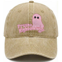 Pink Fresno Nightcrawler Washed Cotton Baseball Cap Cryptidcore Aesthetic Gift For Girl