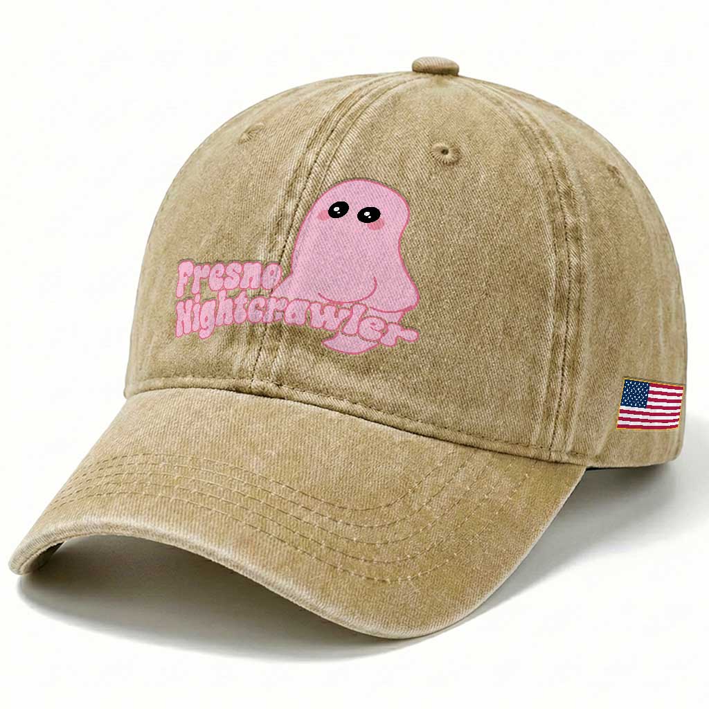 Pink Fresno Nightcrawler Washed Cotton Baseball Cap Cryptidcore Aesthetic Gift For Girl