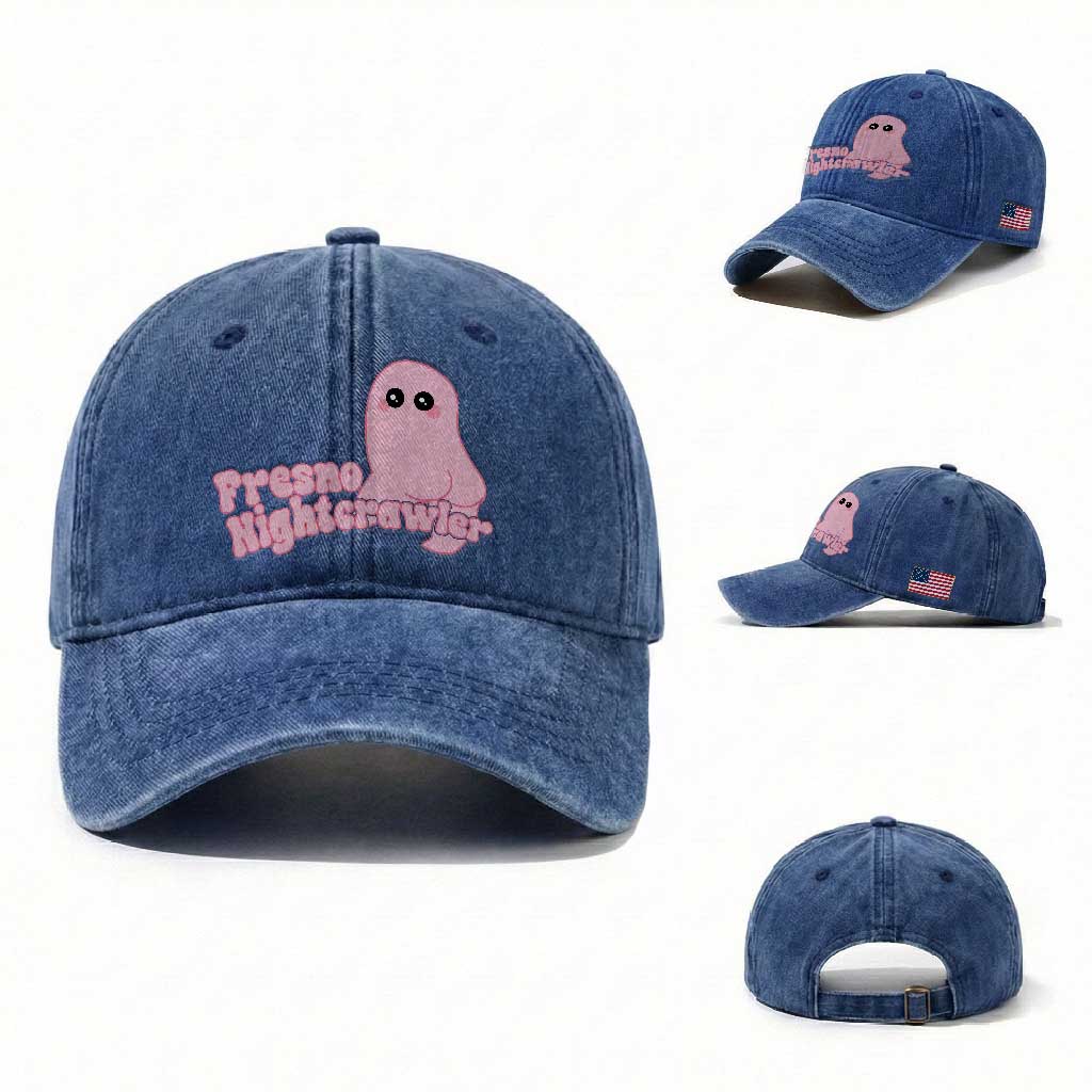 Pink Fresno Nightcrawler Washed Cotton Baseball Cap Cryptidcore Aesthetic Gift For Girl