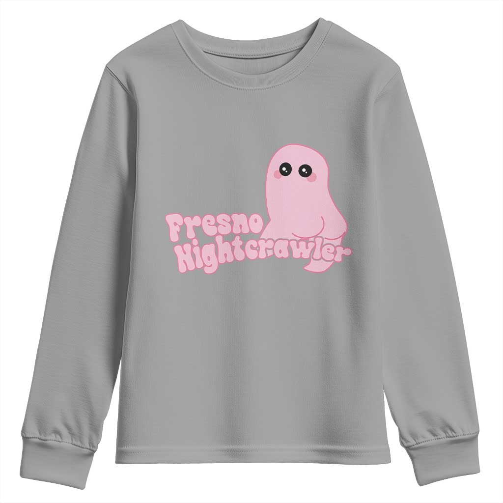 Pink Fresno Nightcrawler Youth Sweatshirt Cryptidcore Aesthetic Gift For Girl - Wonder Print Shop