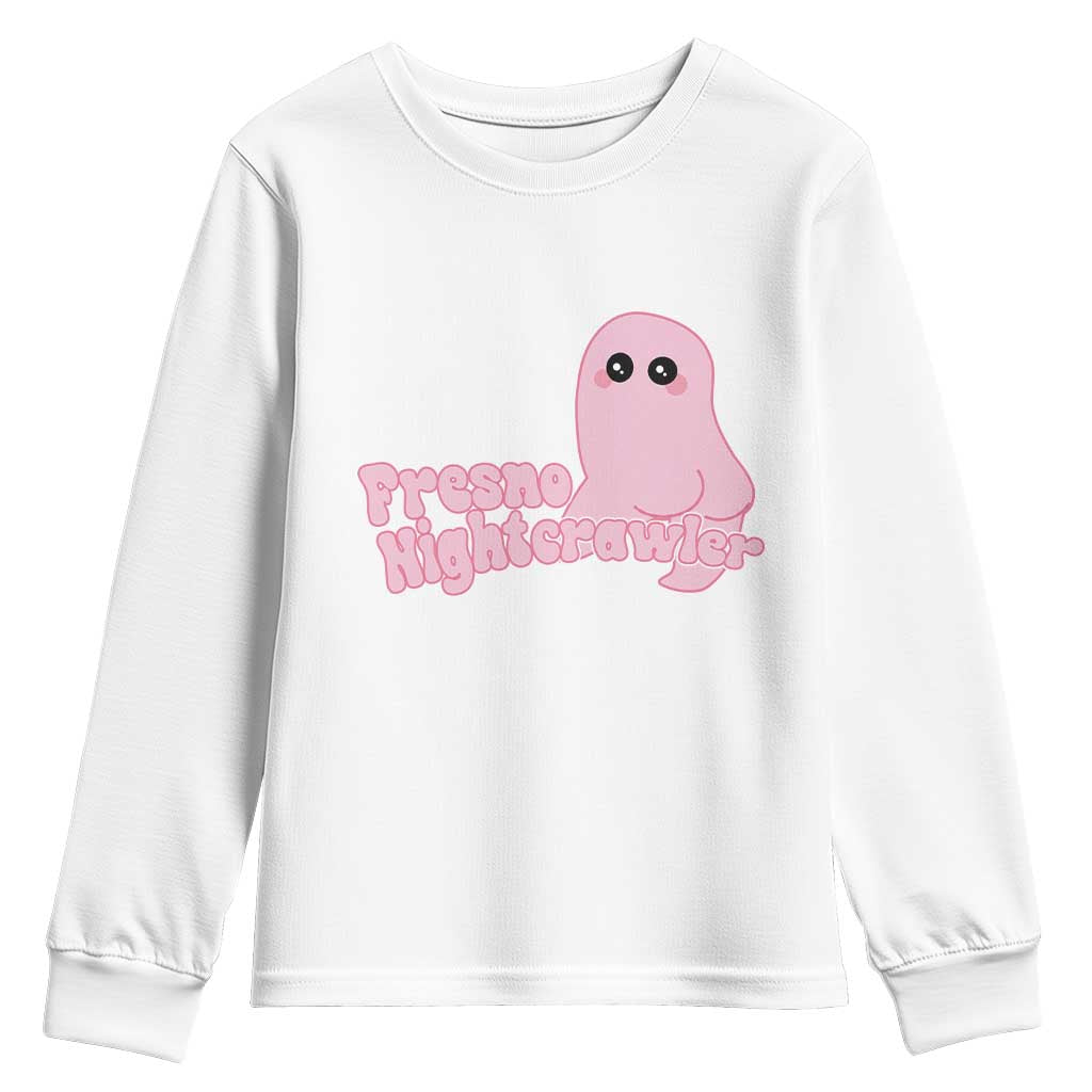 Pink Fresno Nightcrawler Youth Sweatshirt Cryptidcore Aesthetic Gift For Girl - Wonder Print Shop