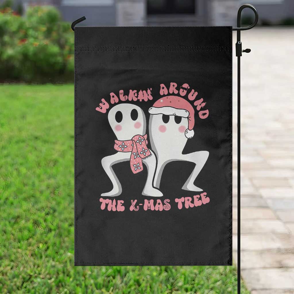 Walkin Around The Xmas Tree Garden Flag Fresno Nightcrawler Cryptid Christmas Gift - Wonder Print Shop