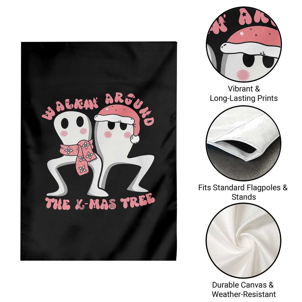 Walkin Around The Xmas Tree Garden Flag Fresno Nightcrawler Cryptid Christmas Gift - Wonder Print Shop