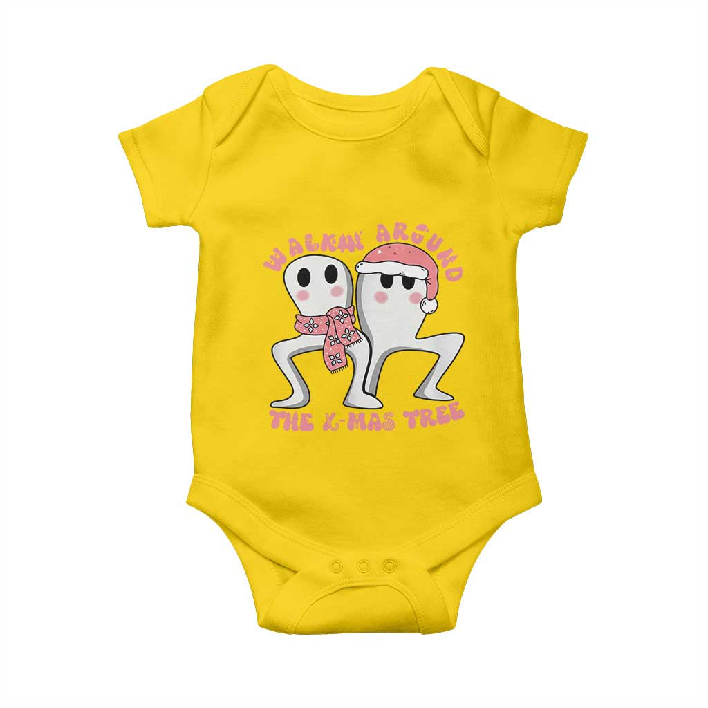 Walkin Around The Xmas Tree Baby Onesie Fresno Nightcrawler Cryptid Christmas Gift - Wonder Print Shop