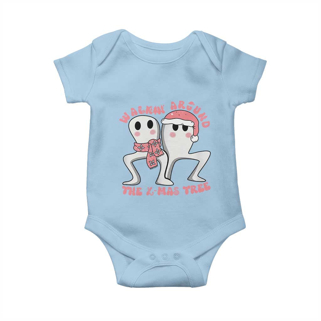 Walkin Around The Xmas Tree Baby Onesie Fresno Nightcrawler Cryptid Christmas Gift - Wonder Print Shop