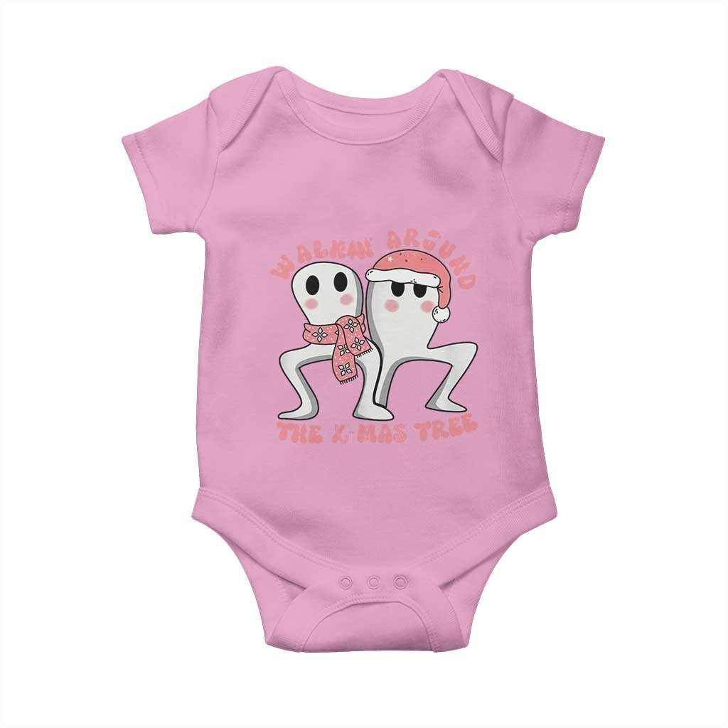 Walkin Around The Xmas Tree Baby Onesie Fresno Nightcrawler Cryptid Christmas Gift - Wonder Print Shop