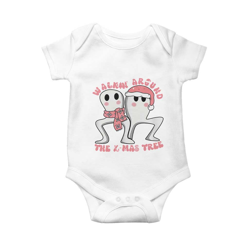 Walkin Around The Xmas Tree Baby Onesie Fresno Nightcrawler Cryptid Christmas Gift - Wonder Print Shop