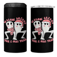 Walkin Around The Xmas Tree 4 in 1 Can Cooler Tumbler Fresno Nightcrawler Cryptid Christmas Gift - Wonder Print Shop