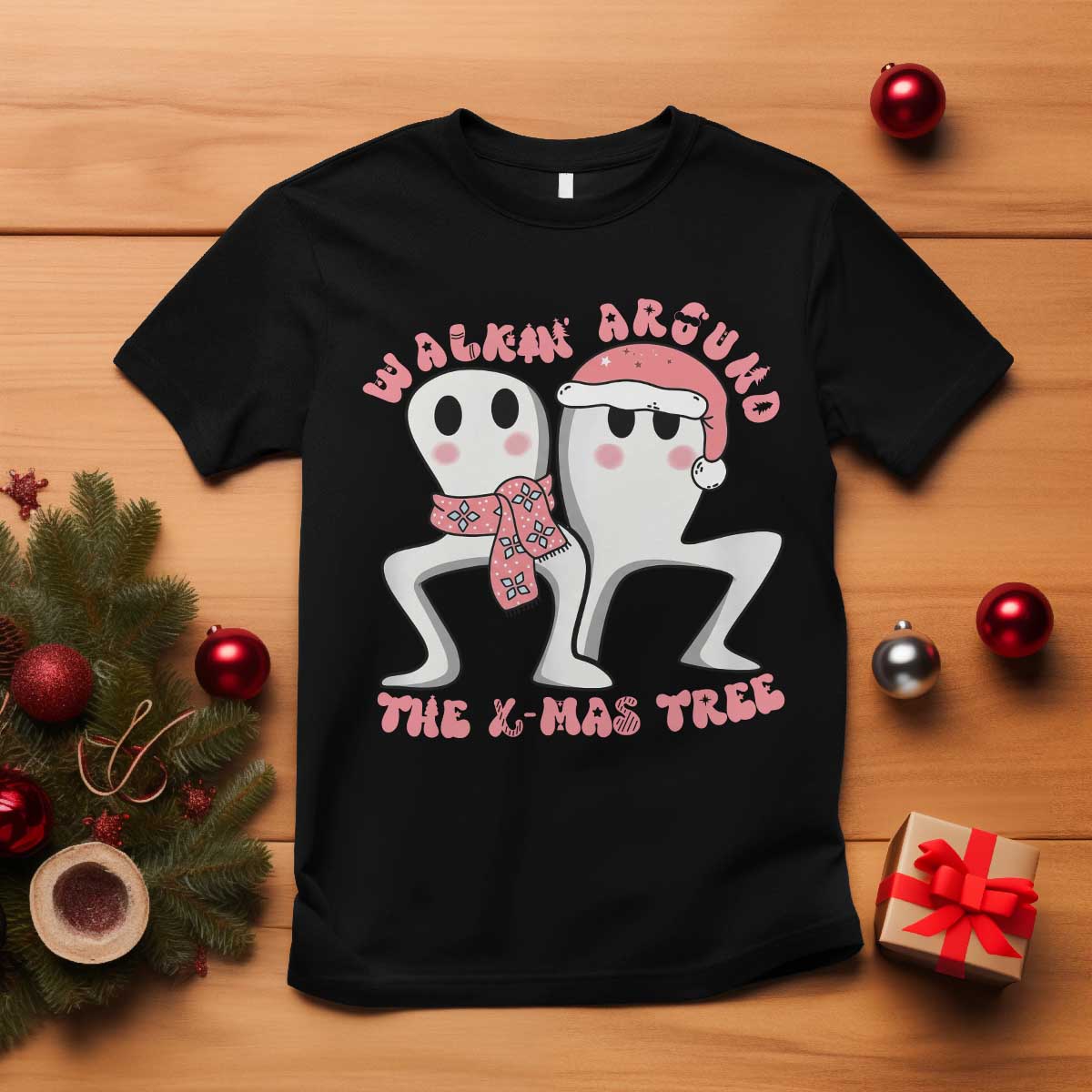 Walkin Around The Xmas Tree T Shirt Fresno Nightcrawler Cryptid Christmas Gift - Wonder Print Shop