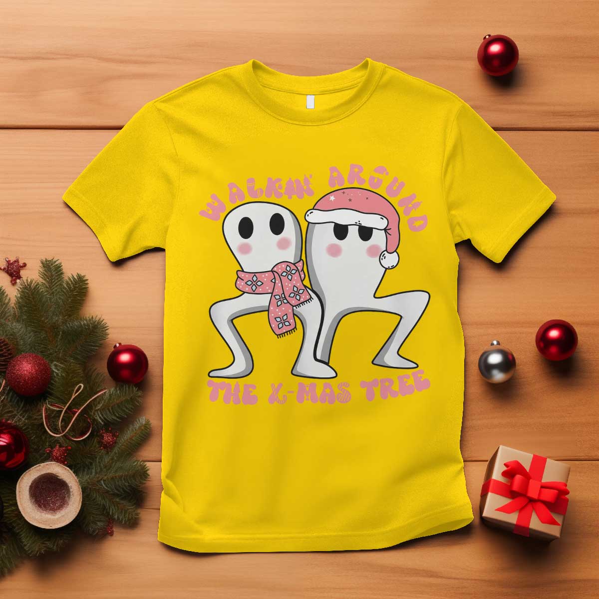 Walkin Around The Xmas Tree T Shirt Fresno Nightcrawler Cryptid Christmas Gift - Wonder Print Shop
