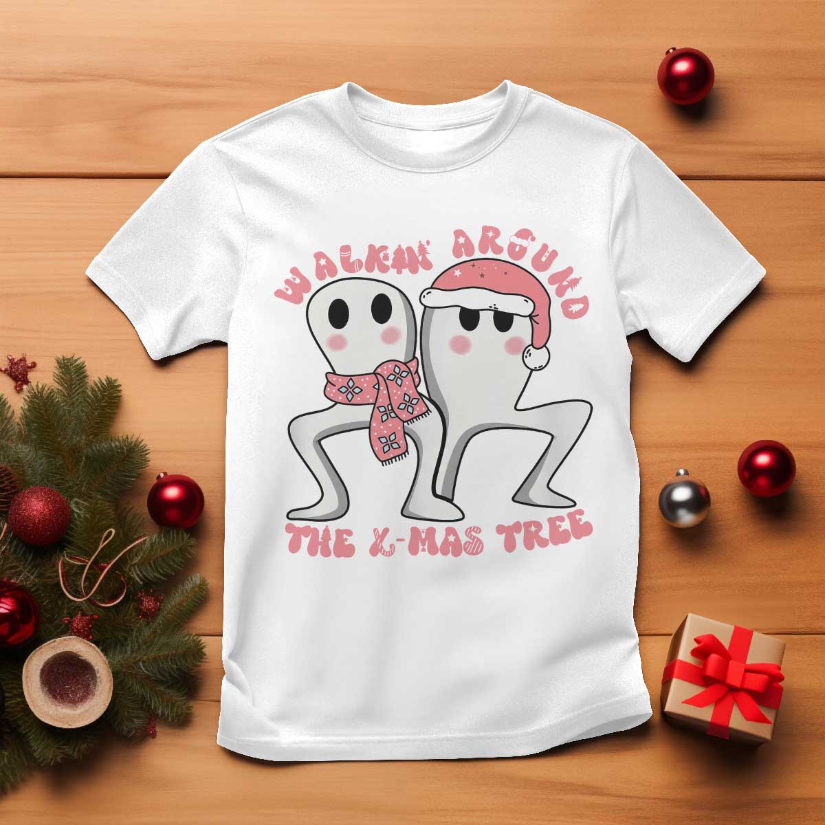 Walkin Around The Xmas Tree T Shirt Fresno Nightcrawler Cryptid Christmas Gift - Wonder Print Shop