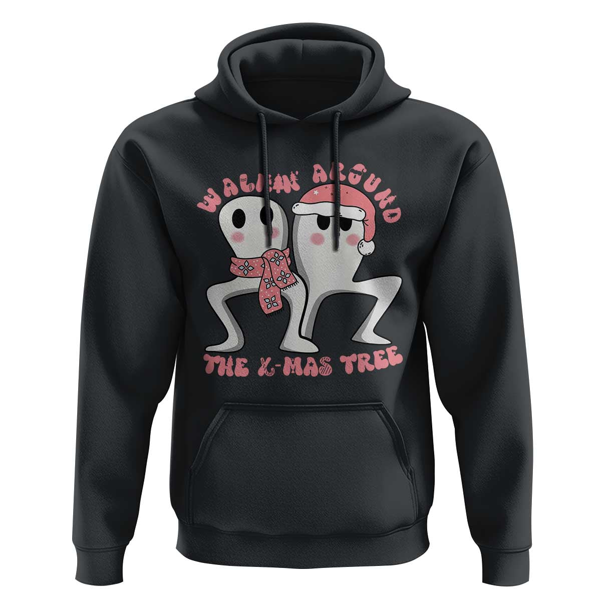 Walkin Around The Xmas Tree Hoodie Fresno Nightcrawler Cryptid Christmas Gift - Wonder Print Shop