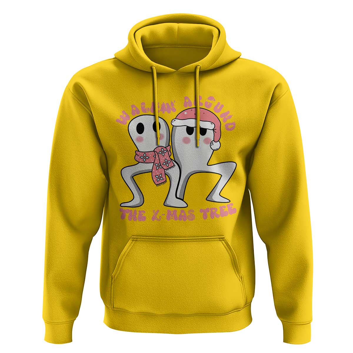 Walkin Around The Xmas Tree Hoodie Fresno Nightcrawler Cryptid Christmas Gift - Wonder Print Shop