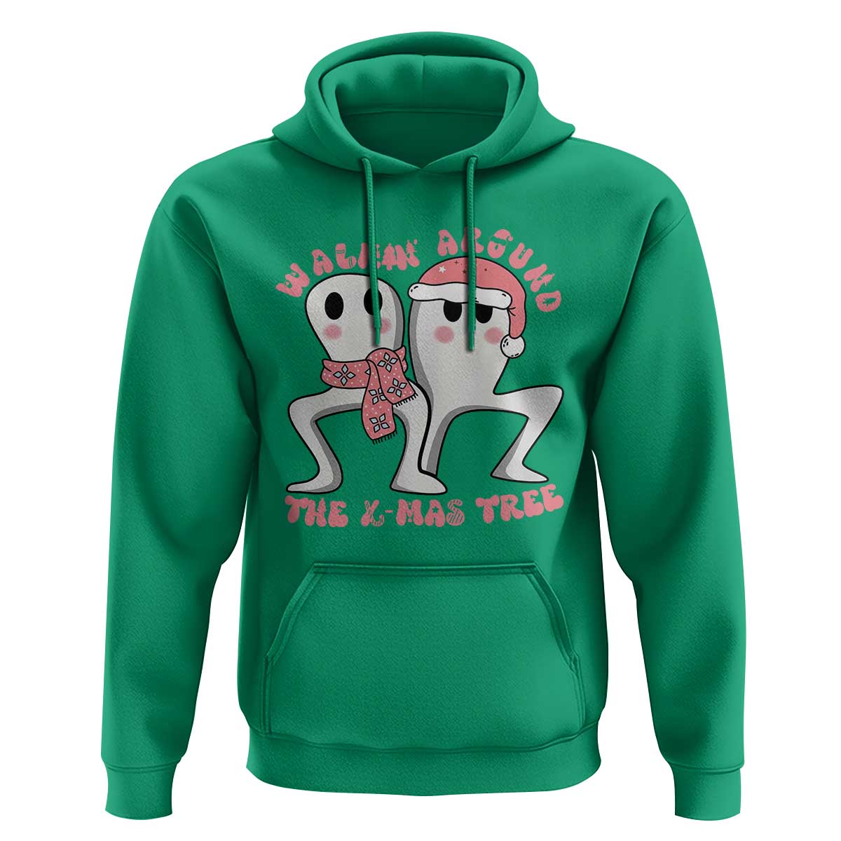 Walkin Around The Xmas Tree Hoodie Fresno Nightcrawler Cryptid Christmas Gift - Wonder Print Shop
