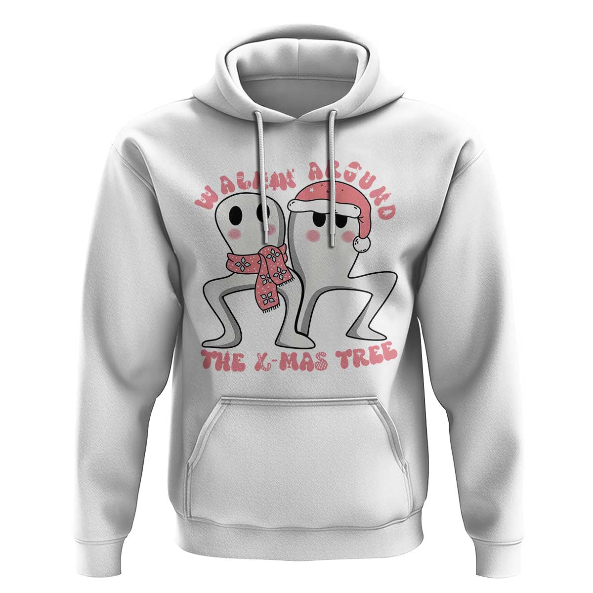 Walkin Around The Xmas Tree Hoodie Fresno Nightcrawler Cryptid Christmas Gift - Wonder Print Shop