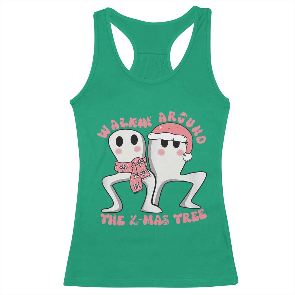 Walkin Around The Xmas Tree Racerback Tank Top Fresno Nightcrawler Cryptid Christmas Gift - Wonder Print Shop