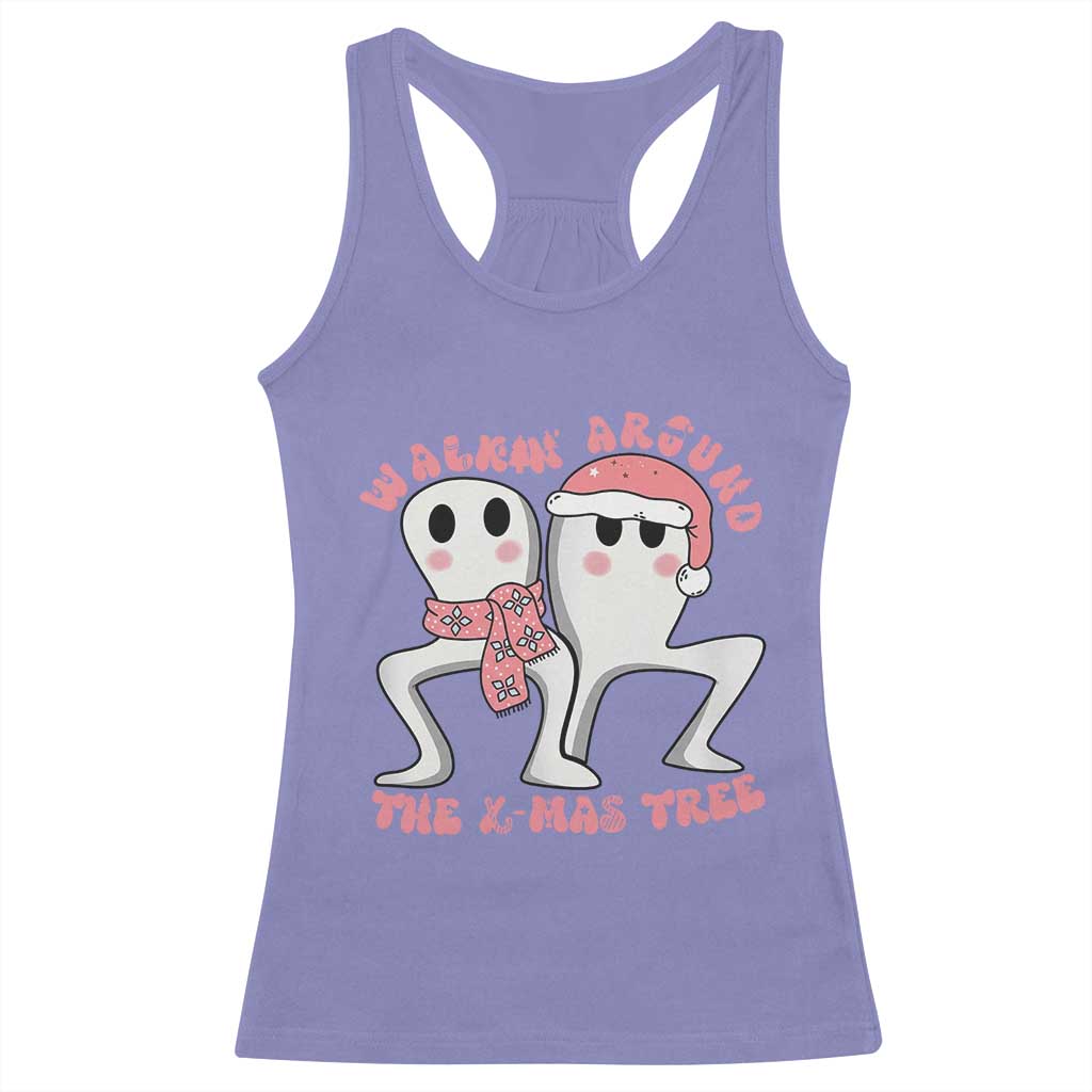 Walkin Around The Xmas Tree Racerback Tank Top Fresno Nightcrawler Cryptid Christmas Gift - Wonder Print Shop