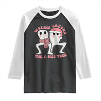 Walkin Around The Xmas Tree Raglan Shirt Fresno Nightcrawler Cryptid Christmas Gift - Wonder Print Shop