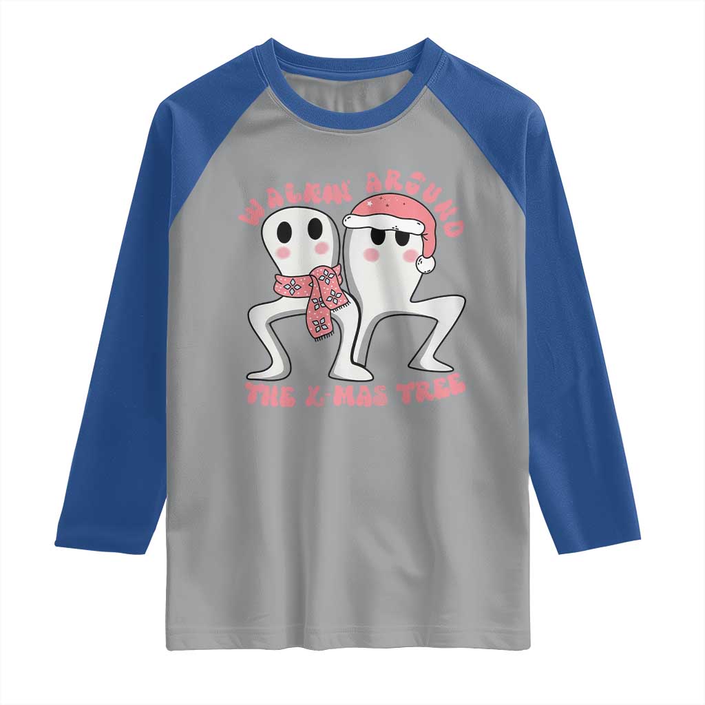 Walkin Around The Xmas Tree Raglan Shirt Fresno Nightcrawler Cryptid Christmas Gift - Wonder Print Shop