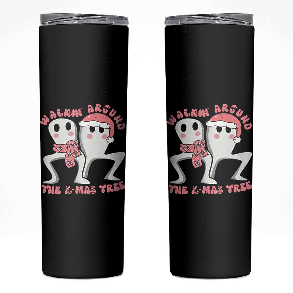 Walkin Around The Xmas Tree Skinny Tumbler Fresno Nightcrawler Cryptid Christmas Gift - Wonder Print Shop