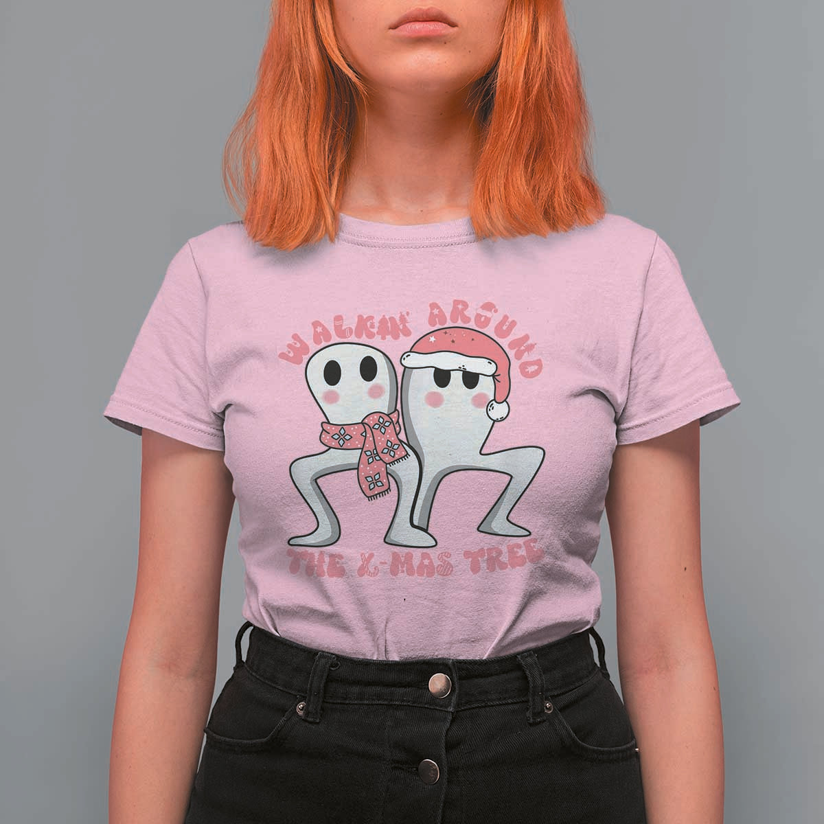 Walkin Around The Xmas Tree T Shirt For Women Fresno Nightcrawler Cryptid Christmas Gift - Wonder Print Shop