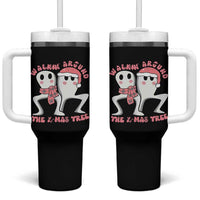 Walkin Around The Xmas Tree Tumbler With Handle Fresno Nightcrawler Cryptid Christmas Gift - Wonder Print Shop