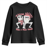 Walkin Around The Xmas Tree Youth Sweatshirt Fresno Nightcrawler Cryptid Christmas Gift - Wonder Print Shop