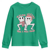 Walkin Around The Xmas Tree Youth Sweatshirt Fresno Nightcrawler Cryptid Christmas Gift - Wonder Print Shop