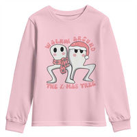 Walkin Around The Xmas Tree Youth Sweatshirt Fresno Nightcrawler Cryptid Christmas Gift - Wonder Print Shop