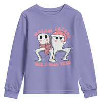 Walkin Around The Xmas Tree Youth Sweatshirt Fresno Nightcrawler Cryptid Christmas Gift - Wonder Print Shop